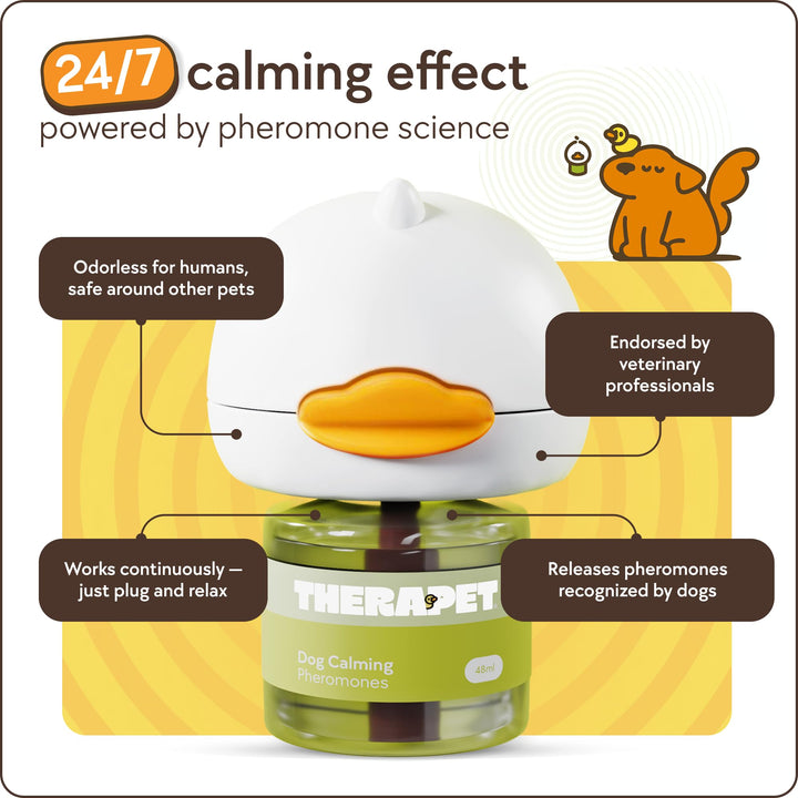 TheraPetMD 60-Day Dog Calming Diffuser Kit - Dog Pheromone Diffuser for Stress, Destructive Behavior, Pee Accidents, Separation Anxiety, Barking, Aggression &amp; Chewing - 60-Day Refills Included