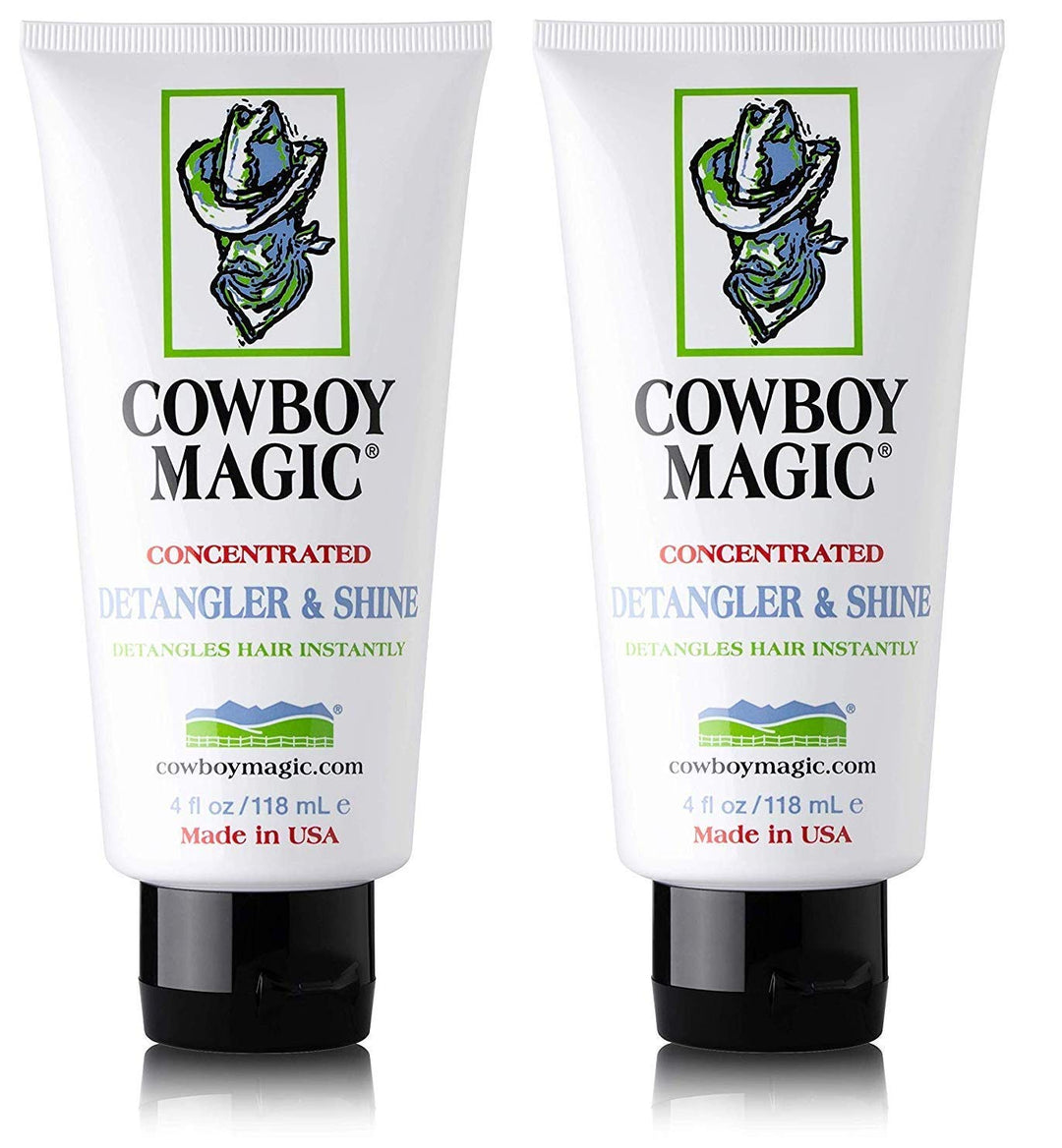 Cowboy Magic Detangler &amp; Shine for Horse, 4 oz - 2 Pack Conditioner, White