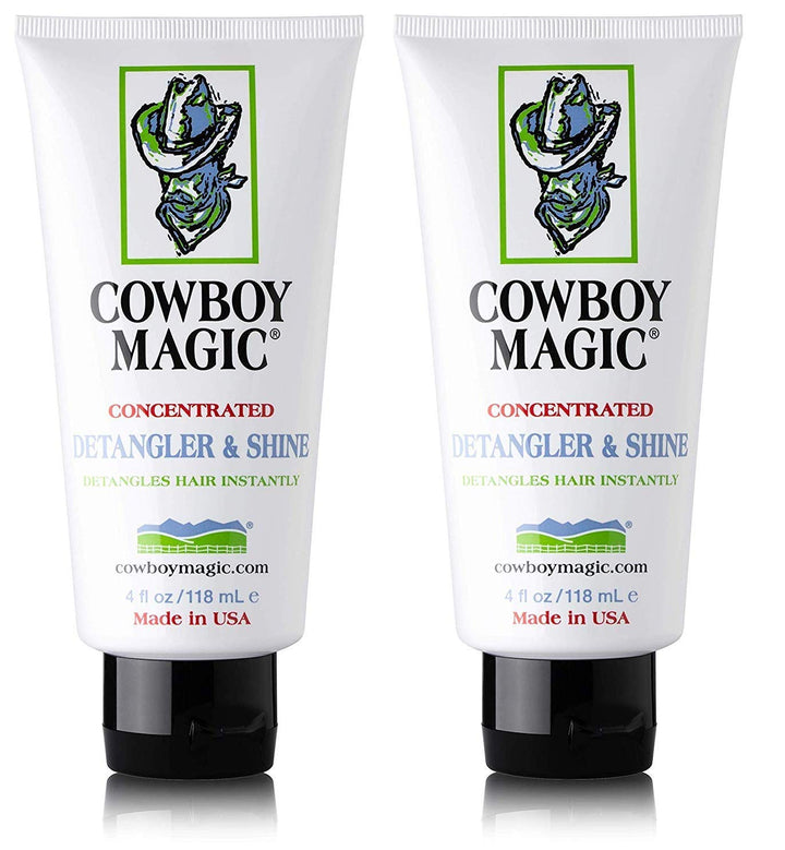 Cowboy Magic Detangler &amp; Shine for Horse, 4 oz - 2 Pack Conditioner, White
