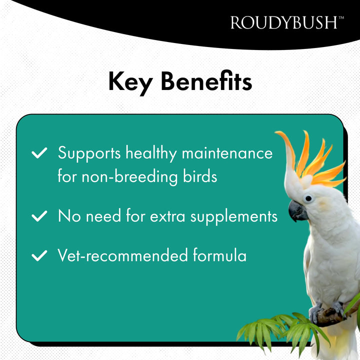 RoudyBush Daily Maintenance Bird Food, Crumble Pellets, 2.75 lb