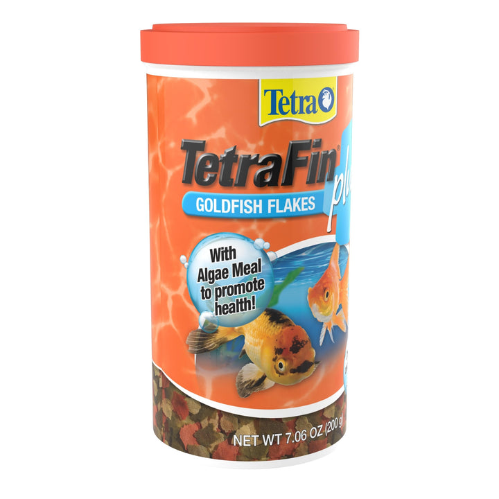 Tetra TetraFin Plus Goldfish Flakes Fish Food with Algae, 7.06 oz