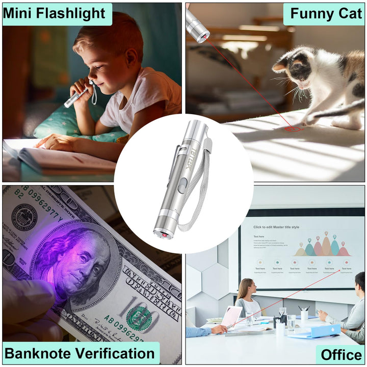 TBTeek Cat Toys, Rechargeable, 3 Light Modes &amp; 5 Fun Patterns