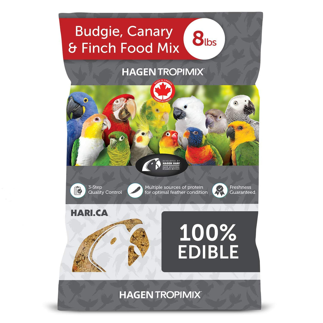 HARI Tropimix Bird Food for Budgies, Canaries And Finches, Hagen Parrot Food with Seeds, Egg, Fruits and Vegetables, Egg Food Mix, 8 lb Bag