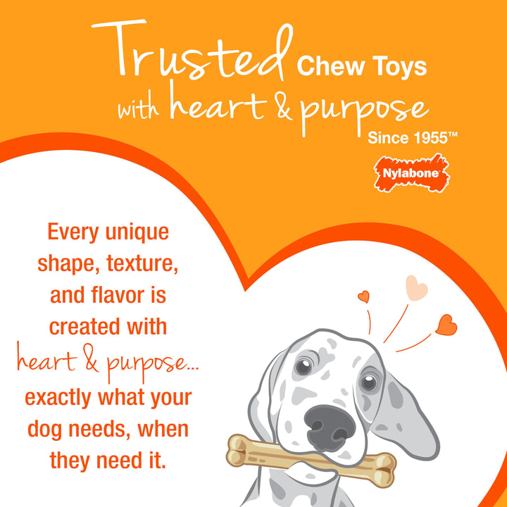 Nylabone Textured Knuckle Bone Power Chew Toys for Dogs, Durable &amp; Tough Dog Toys for Aggressive Chewers, Bacon Flavor, X-Large/Giant - 50+ lbs, 1 Count