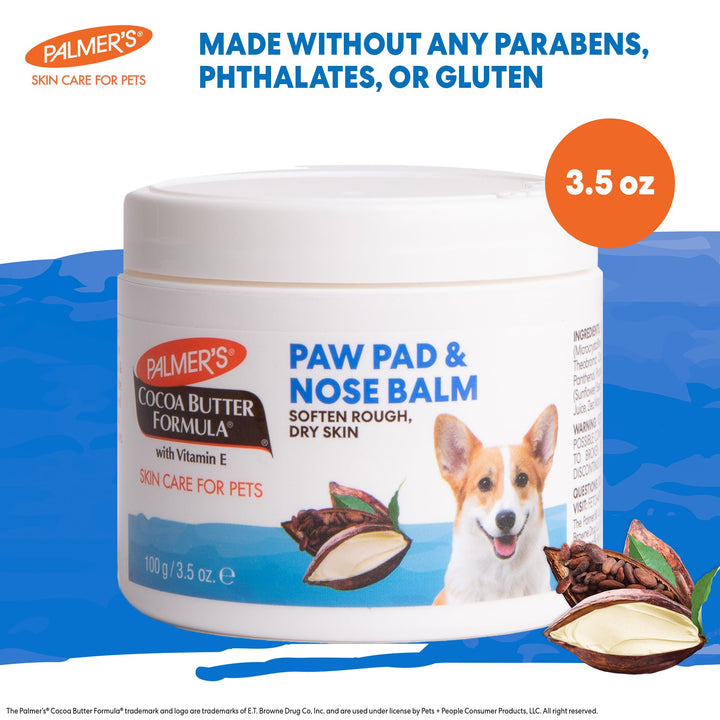 Palmers for Pets Cocoa Butter Paw Pad and Nose Balm for Dogs, 3.5 Oz