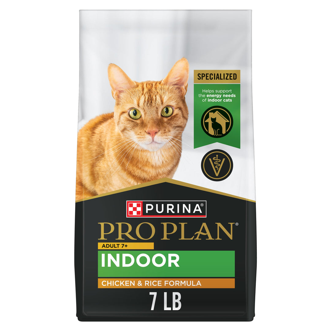 Purina Pro Plan Adult 7+ Indoor High Protein Cat Food, 7 lb Bag