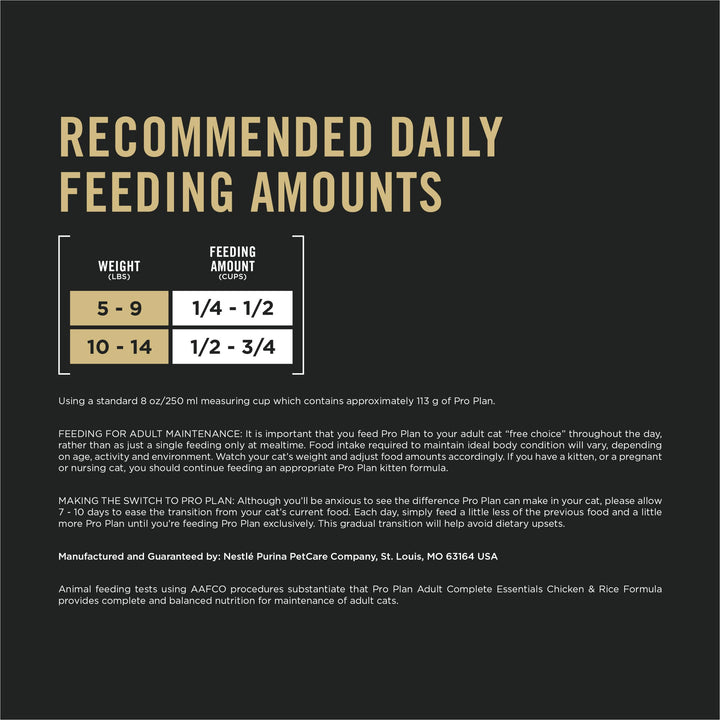 Purina Pro Plan High Protein Cat Food with Probiotics, Chicken, 16 lb Bag