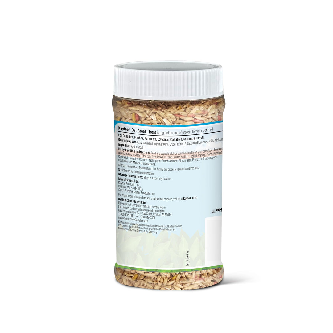 Kaytee Oat Groats Treat Jar for Pet Birds, 11 Ounces