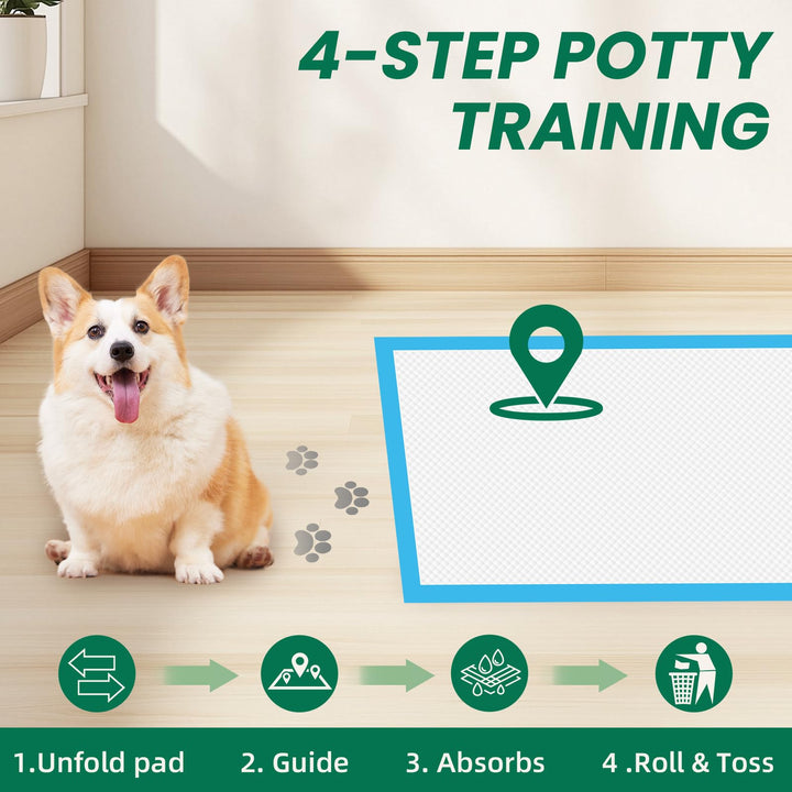 100 Count Large Dog &amp; Cat Puppy Pee Pads - 28"x30" Absorbent Potty Training Pads | Leakproof Quick-Dry Disposable Pet Pads for Puppies, Dogs &amp; Cats | Indoor, Outdoor, Litter Box, Housebreaking Use