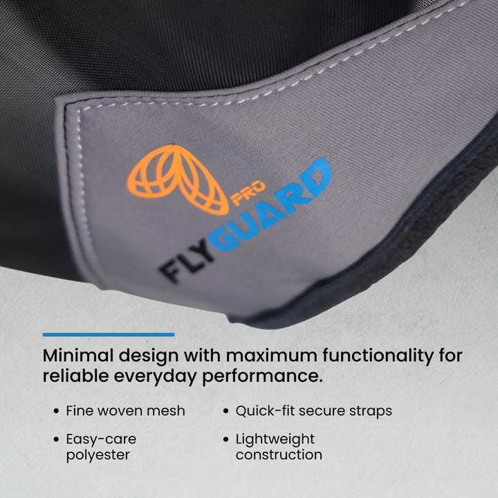 Shires FlyGuard Pro Fine Mesh Fly Mask with UV Protection Jet/Ears/Full
