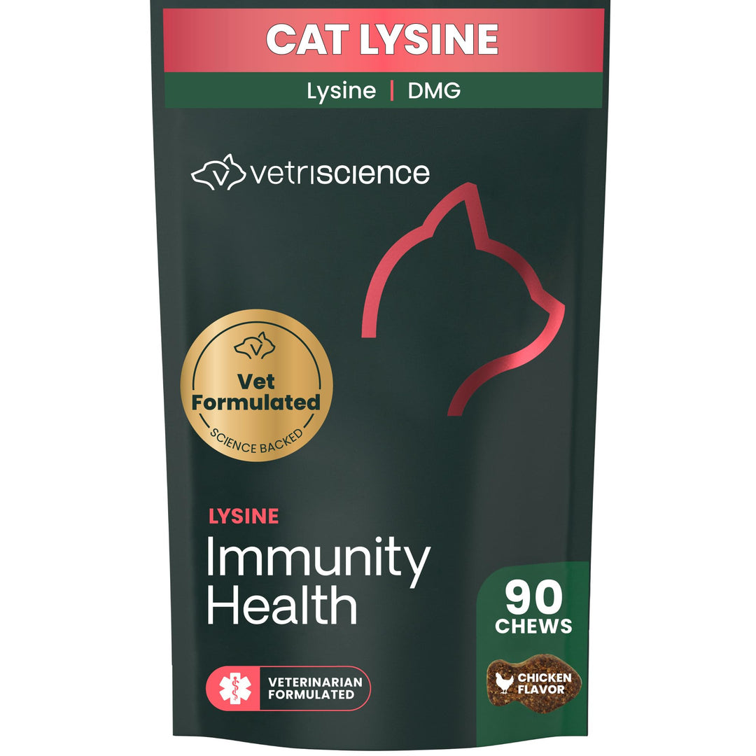 VetriScience Lysine Immunity Health Chews for Cats, Chicken, 90 Count