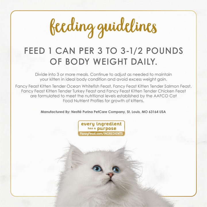 Purina Fancy Feast Wet Kitten Food Variety Pack, 3 oz cans, 24-Pack