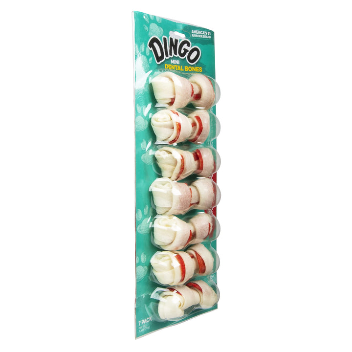 Dingo Mini Dental Bones Dog Treats with Real Chicken for Small Dogs, 7 Ct