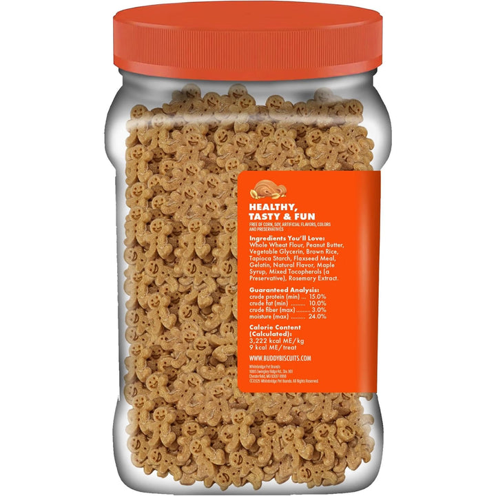 Buddy Biscuits Mini Soft &amp; Chewy Dog Treats, Peanut Butter, 20 oz Jar