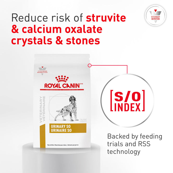 ROYAL CANIN Veterinary Diet Canine Urinary SO Adult Dry Dog Food, 25.3 lb Bag