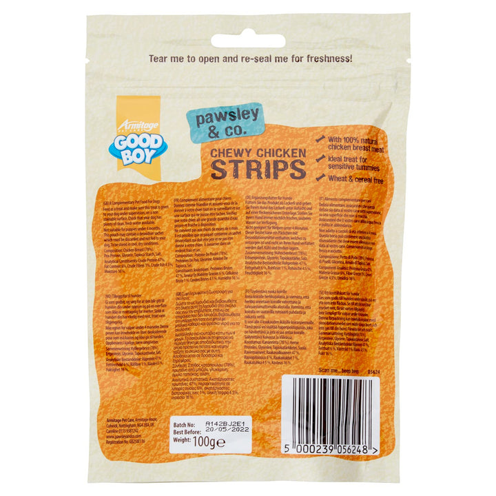 Good Boy Pawsley &amp; Co Chewy Chicken Strips Dog Treats (10 Packs) (10 x 3.5oz) (May Vary)
