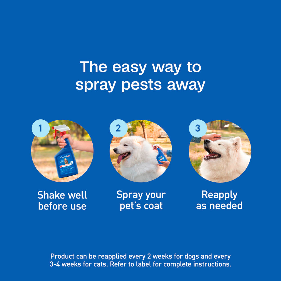 ADAMS Plus Flea &amp; Tick Dog &amp; Cat Spray,Kill &amp; Prevent Flea Infestation,32oz