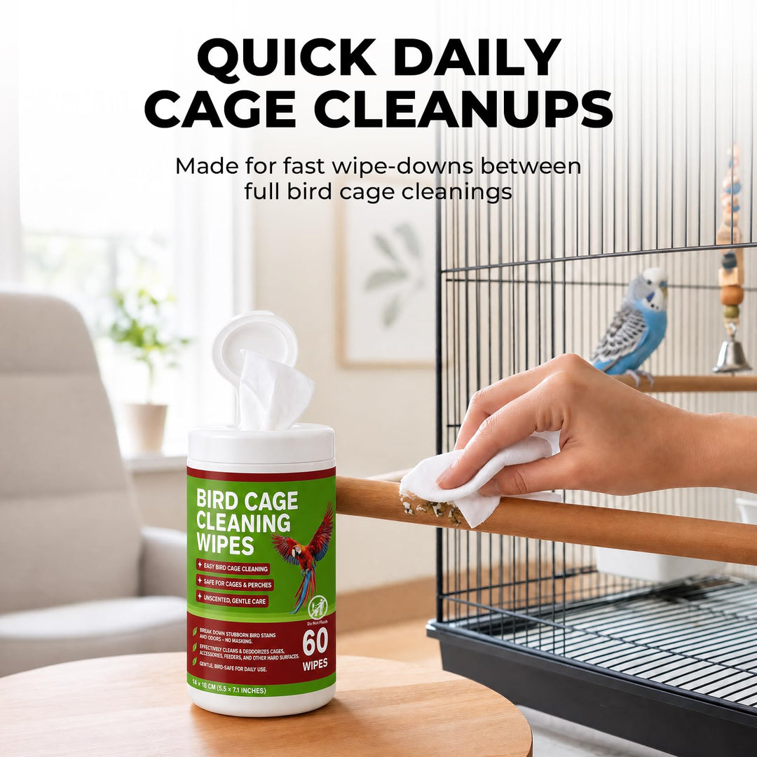 Utadaho Bird Cage Cleaning Wipes, Unscented Wipes for Parrots &amp; Pet Birds