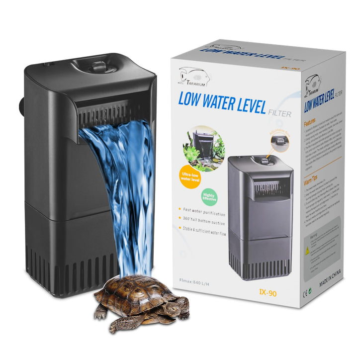 222GPH 10W Turtle Tank Filter Aquarium Filter Power Adjustable 10-40 Gal