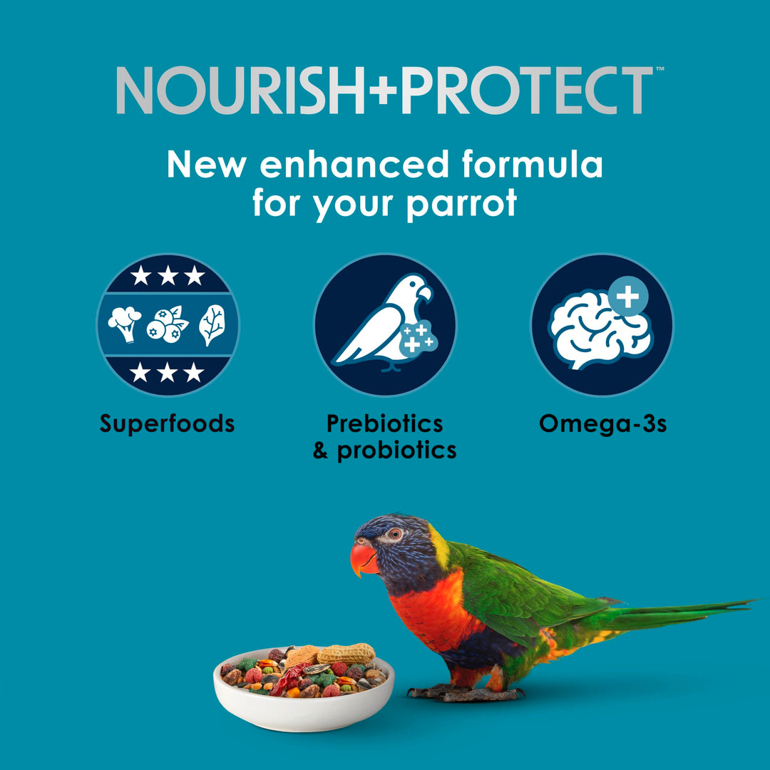 Kaytee Forti-Diet Pro Health Nourish+Protect Parrot Food, 5 Pounds
