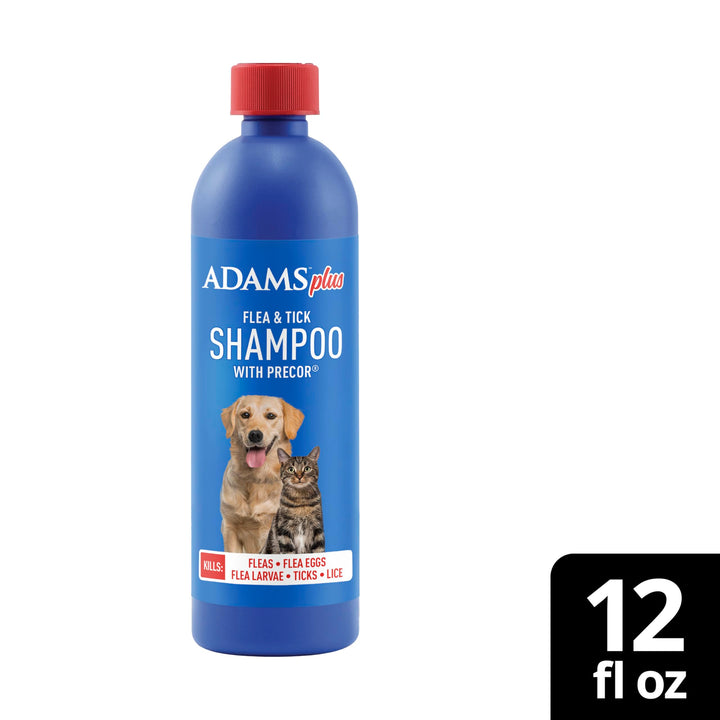 ADAMS Plus Flea &amp; Tick Shampoo with Precor for Dogs &amp; Cats, 12 oz