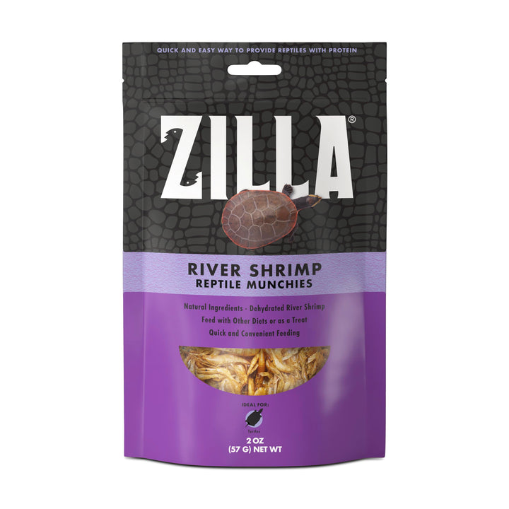 Zilla Reptile Food Munchies River Shrimp, Axolotl Food, 2-Ounce
