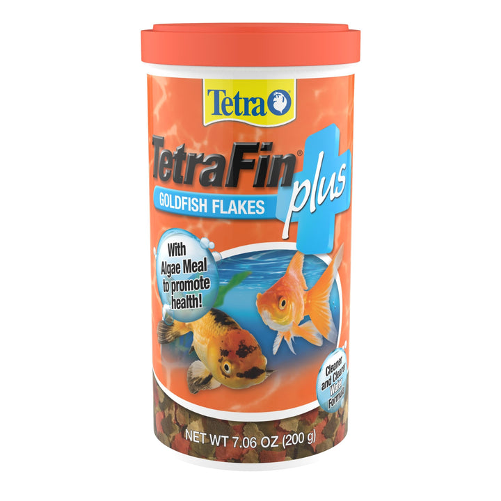 Tetra TetraFin Plus Goldfish Flakes Fish Food with Algae, 7.06 oz