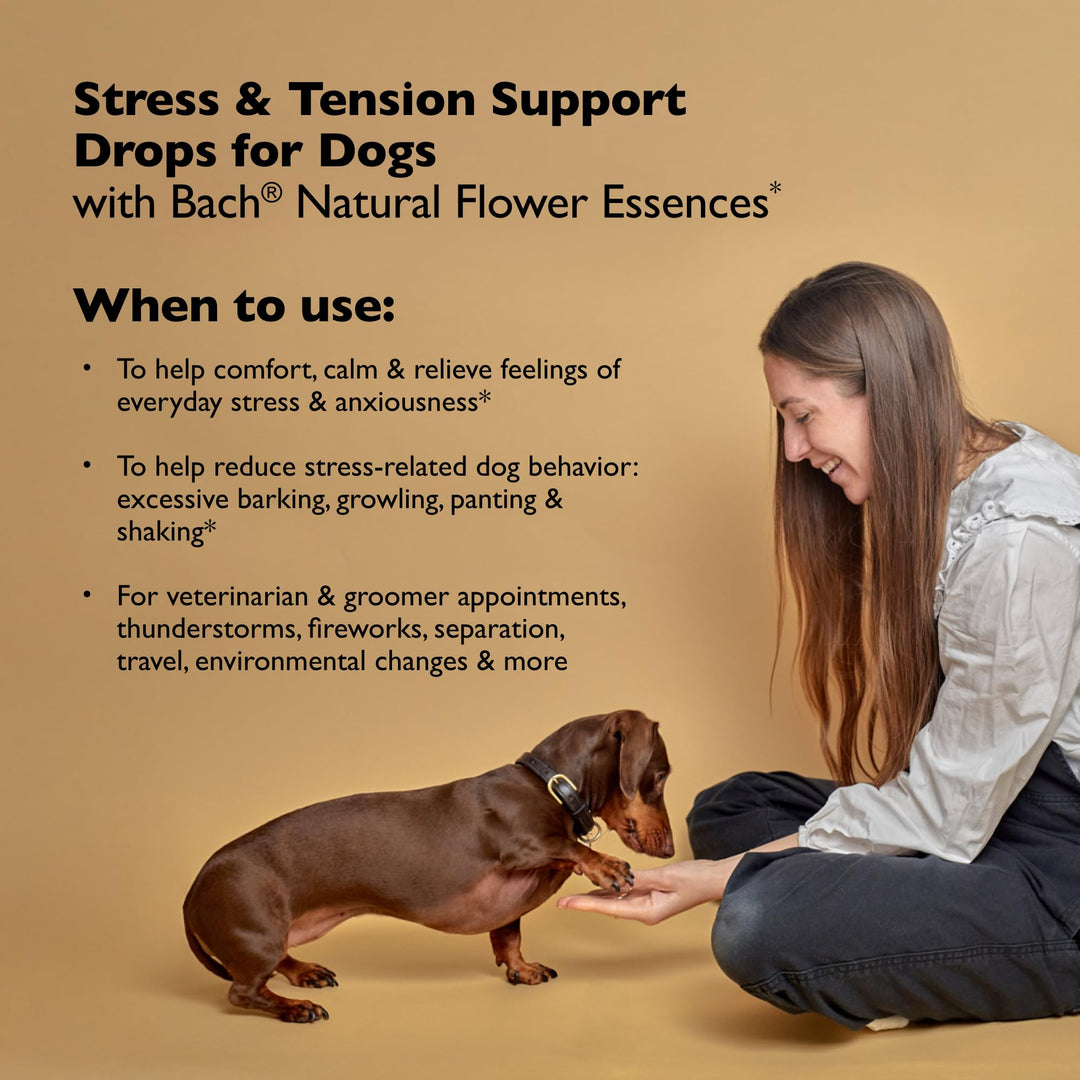 RESCUE Remedy Pet Dropper for Dogs - 20 mL - Stress &amp; Tension Support for Dogs with Bach Natural Flower Essences - Sedative-Free, Homeopathic Liquid Formula - for All Breeds, Ages &amp; Weights