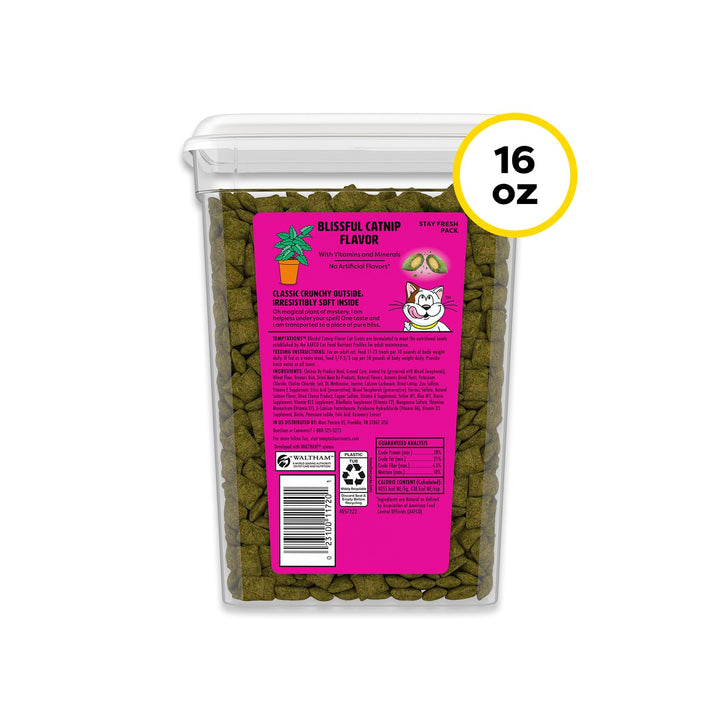 Temptations Classic Crunchy Cat Treats, Blissful Catnip, 16 oz