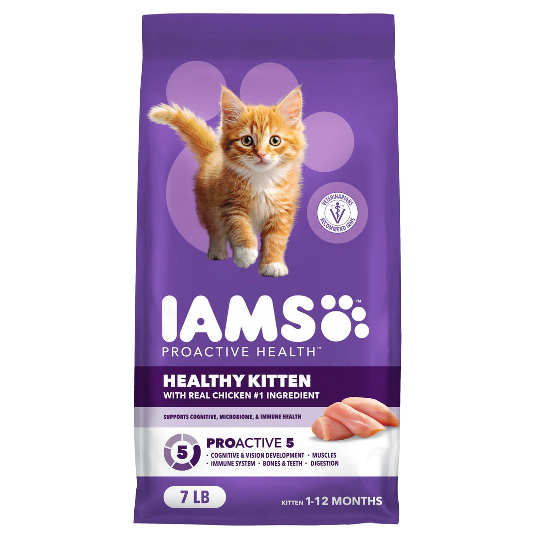 IAMS Proactive Health Healthy Kitten Dry Cat Food, Chicken, 7 lb