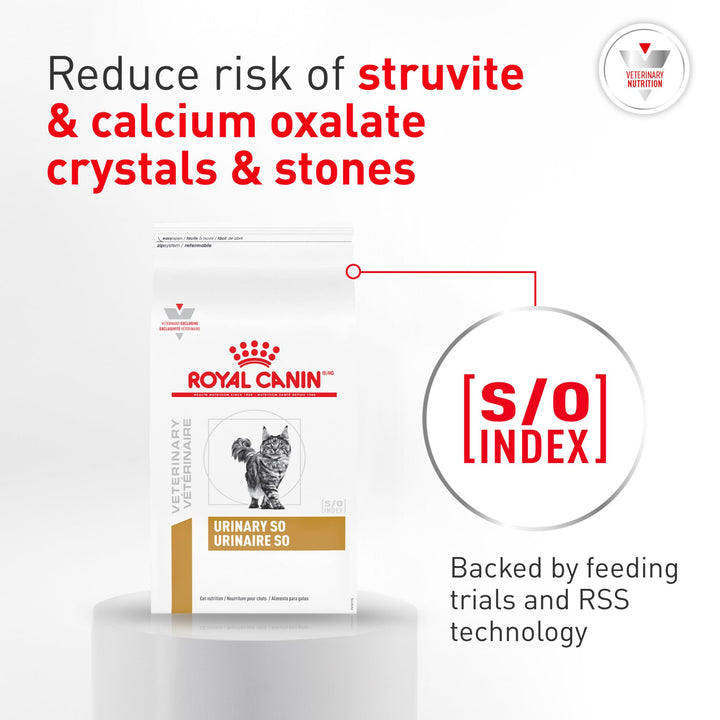 ROYAL CANIN Veterinary Diet Feline Urinary SO Adult Dry Cat Food, 7.7 lb Bag