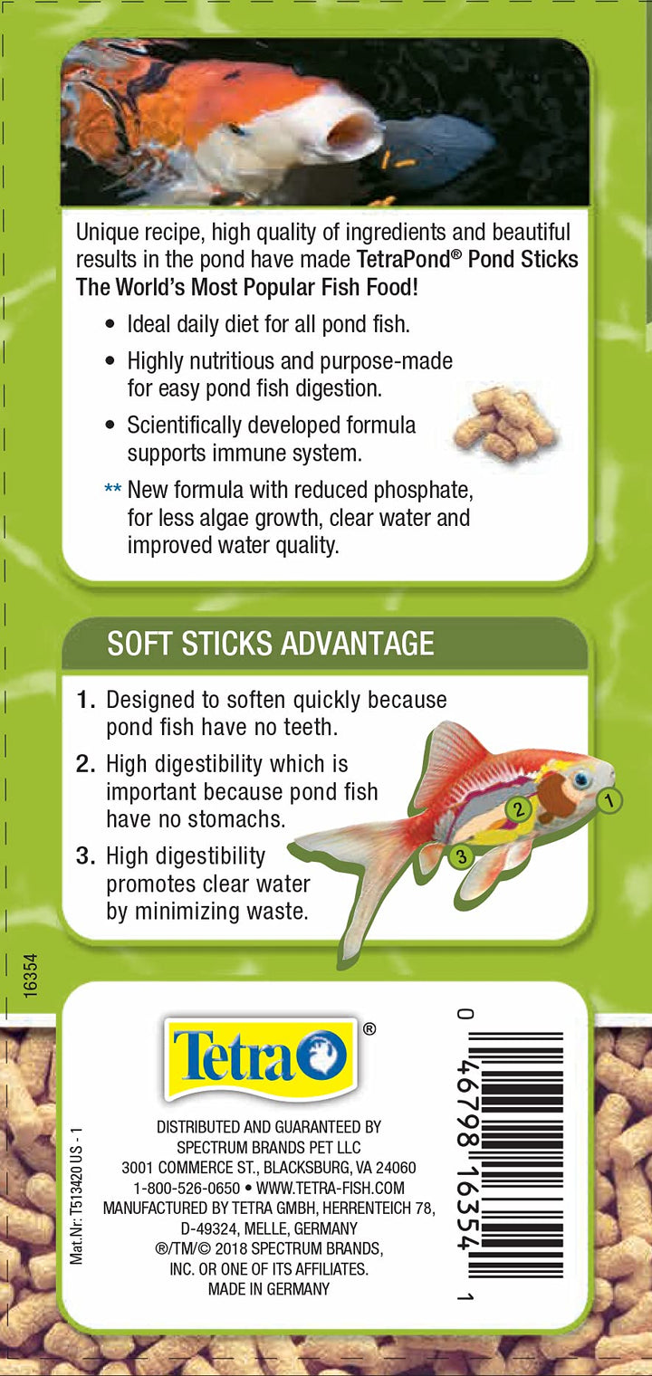 Tetra Pond Sticks, Fish Food, for Goldfish and Koi, 3.53 Ounces | Pack of 2 | Healthy Nutrition
