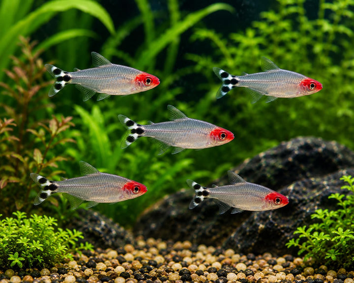 Rummy Nose Tetra Live Fish Pack - Peaceful Freshwater Schooling Fish for Planted Tanks, Community Aquariums &amp; Aquascapes