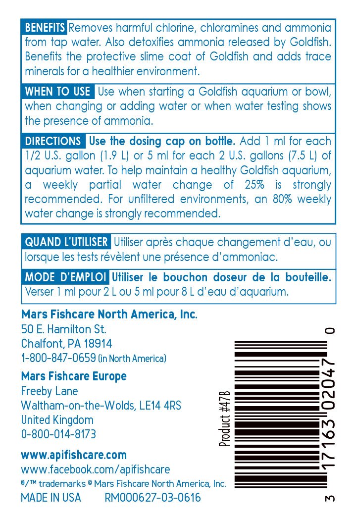 API GOLDFISH PROTECT Aquarium Water Conditioner 4-Ounce Bottle