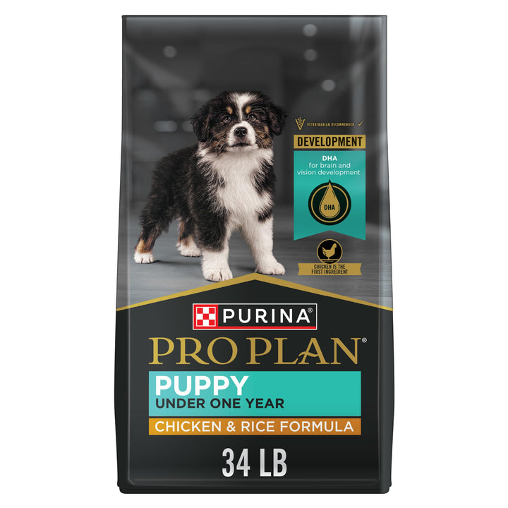 Purina Pro Plan High Protein Dry Puppy Food, Chicken &amp; Rice, 34 lb Bag