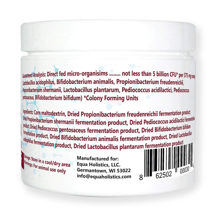 Equa Holistics HealthyGut™ Avian Probiotics Dietary Supplement for Parrots, All-Natural Digestive System Formula (120 Servings)