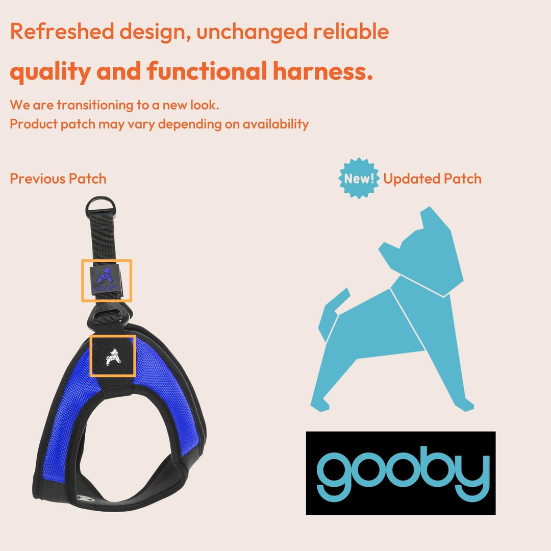 Gooby Escape Free Easy Fit Dog Harness, Step-in, Black, Small