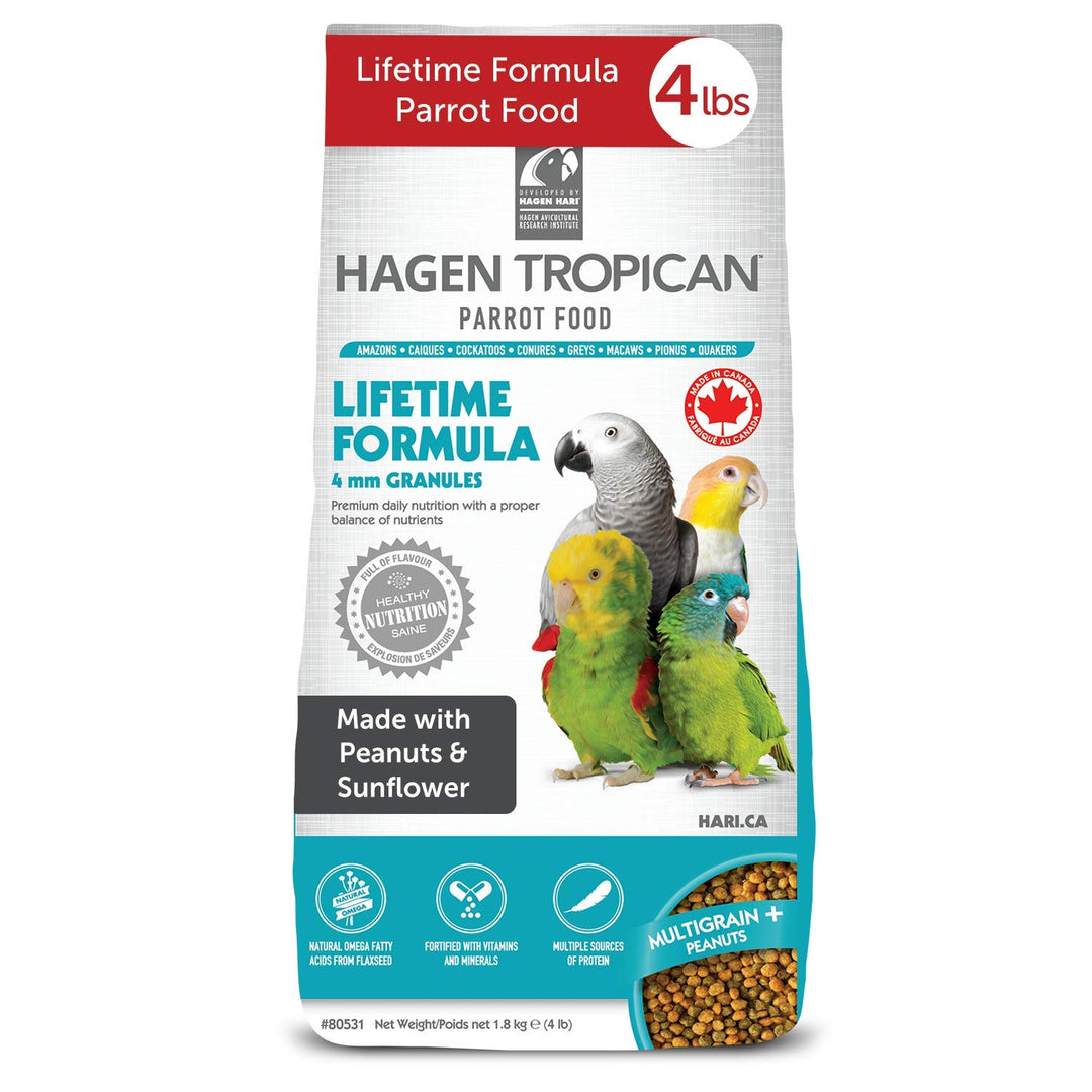Hagen Tropican Lifetime Formula Parrot Food, 4 lb.