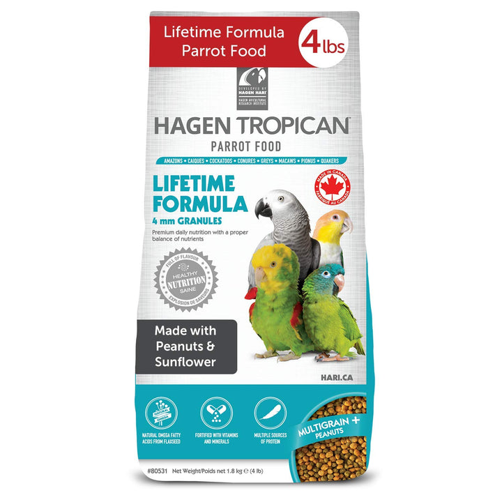 Hagen Tropican Lifetime Formula Parrot Food, 4 lb.