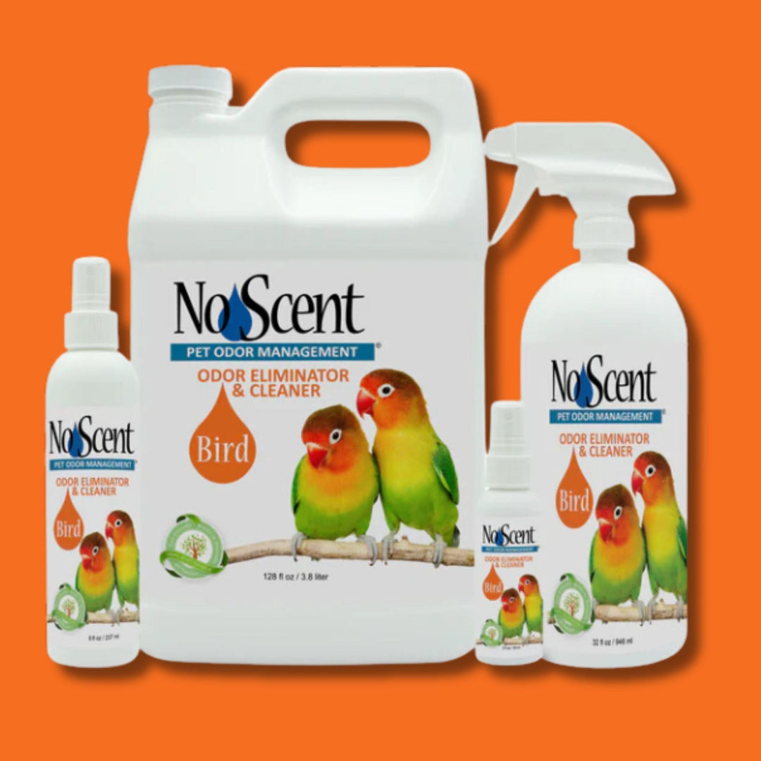 No Scent Bird Cage Cleaner Spray &amp; Pet Odor Management, Natural Aviary Freshener (32 Fl Oz / 946 mL)