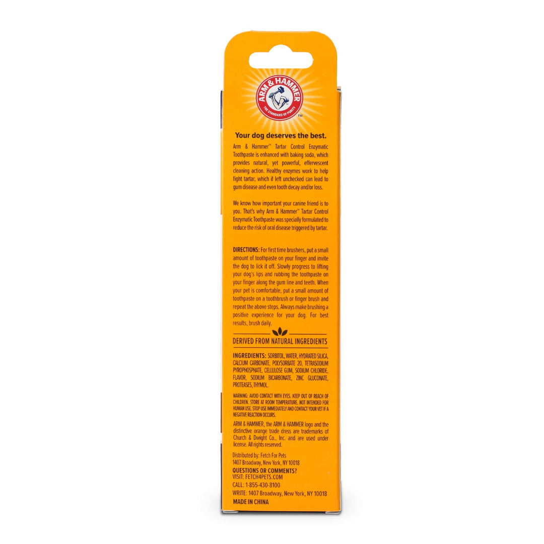 Arm &amp; Hammer Tartar Control Enzymatic Dog Toothpaste, Beef Flavor, 2.5 Oz