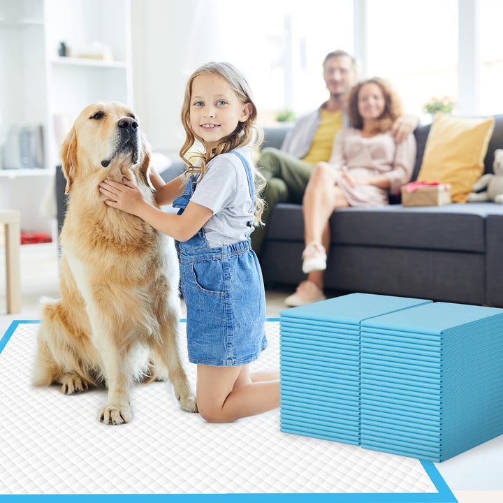 100 Count Large Dog &amp; Cat Puppy Pee Pads - 28"x30" Absorbent Potty Training Pads | Leakproof Quick-Dry Disposable Pet Pads for Puppies, Dogs &amp; Cats | Indoor, Outdoor, Litter Box, Housebreaking Use