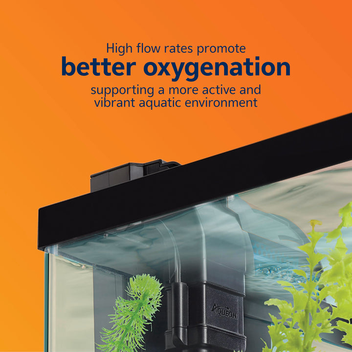 Aqueon QuietFlow 10 LED PRO Aquarium Fish Tank Power Filter For Up to 20 Gallon Aquariums