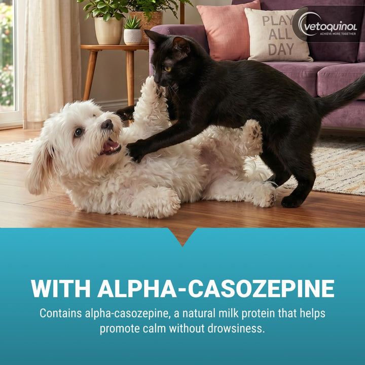 Vetoquinol Zylkene, Calming Capsules for Small Dogs &amp; Cats, 30 Capsules