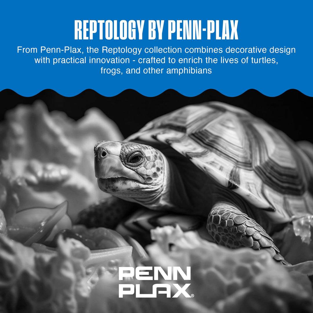 Penn-Plax Reptology Turtle Pier and Basking Platform, Medium - Adjust Height Up to 12 In - Floats at Water Level -Easy Ramp Access for Turtles, Frogs &amp; Reptiles in Aquariums or Terrariums, 11.5x9.5 In