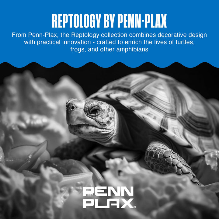 Penn-Plax Reptology Turtle Pier and Basking Platform, Medium - Adjust Height Up to 12 In - Floats at Water Level -Easy Ramp Access for Turtles, Frogs &amp; Reptiles in Aquariums or Terrariums, 11.5x9.5 In