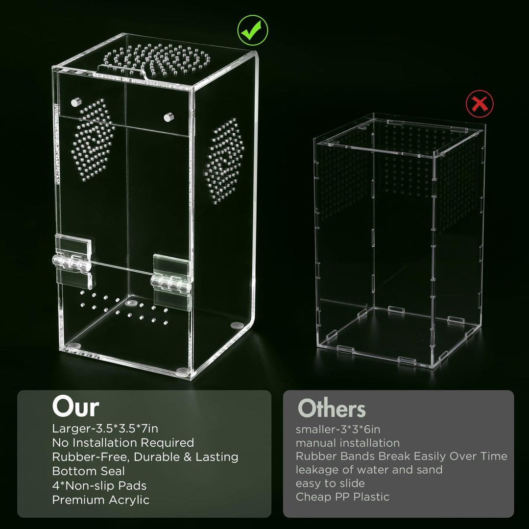 CourtyardAid Pre-Assembled Jumping Spider Enclosure, All-Side Ventilation