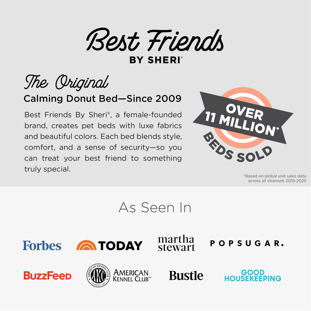 Best Friends by Sheri Original Calming Donut Dog Bed, Taupe, Small, 23"