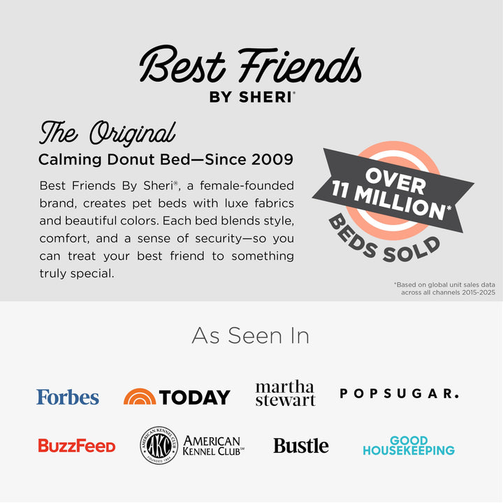 Best Friends by Sheri Original Calming Donut Dog Bed, Taupe, Small, 23"
