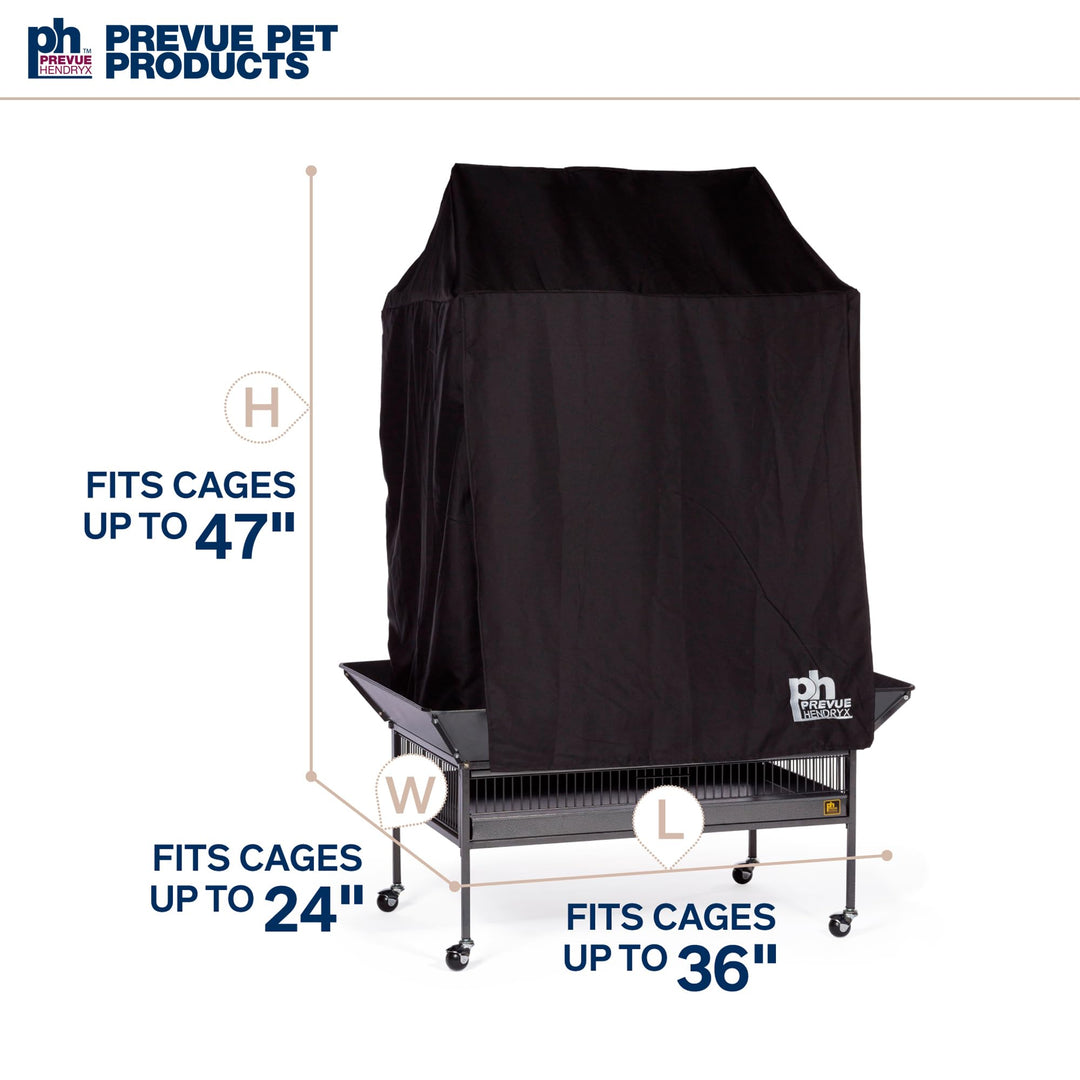 Prevue Pet Products Large Playtop Bird Cage Cover - Black, Size Large